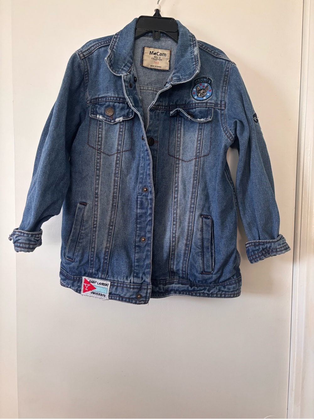 Kids MaCam Blue Denim Jacket with Patches